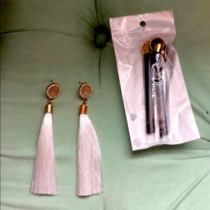 Two pairs of tassel earrings